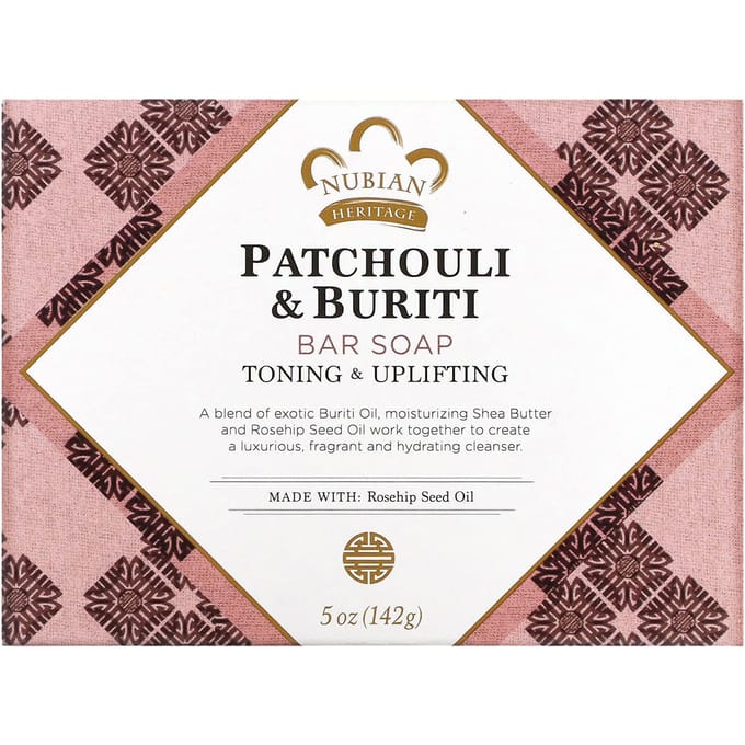 Nubian Heritage, Patchouli & Buriti Soap Bar, 5 oz (141 g) black