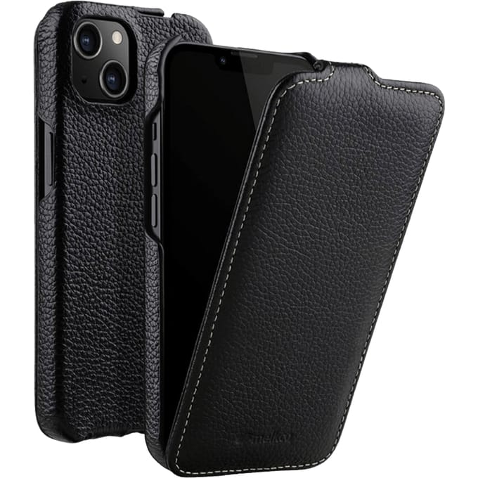 Melkco Apple iPhone 13 Leather Flip Case Zwart