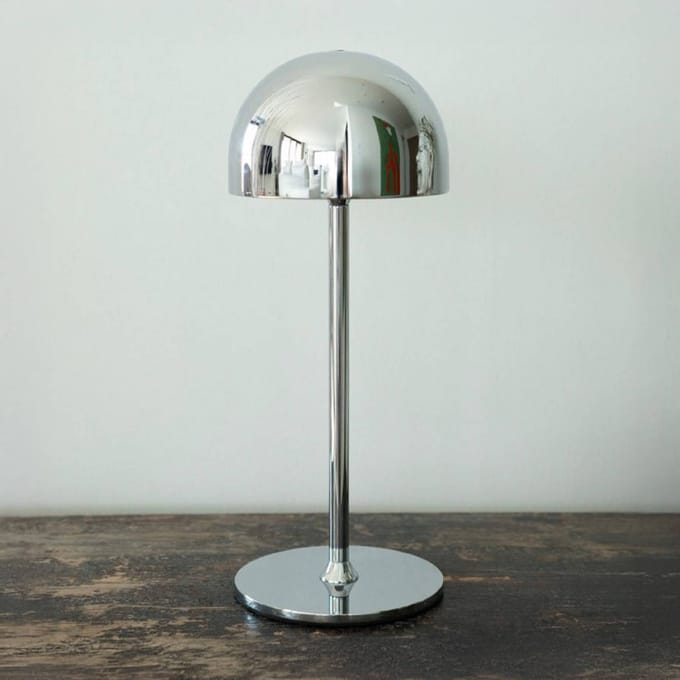 Sirius LED tafellamp op batterijen Tim, chroomkleurig, hoogte 30 cm, IP54
