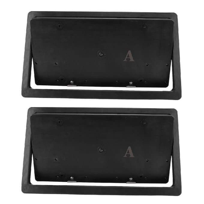 Lot de 2 supports de plaque d'immatriculation électriques avec télécommande et couvercle rabattable