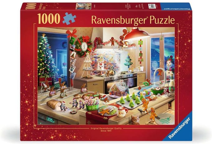 Ravensburger Merry Mischief – Kerst in de Keuken Puzzel – 1000 Stukjes
