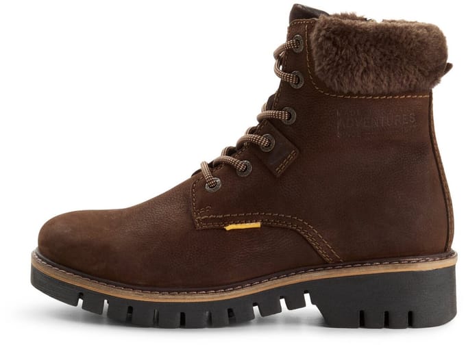 camel active Leren schoen met zijrits - Maat womenswear-37 - Bruin