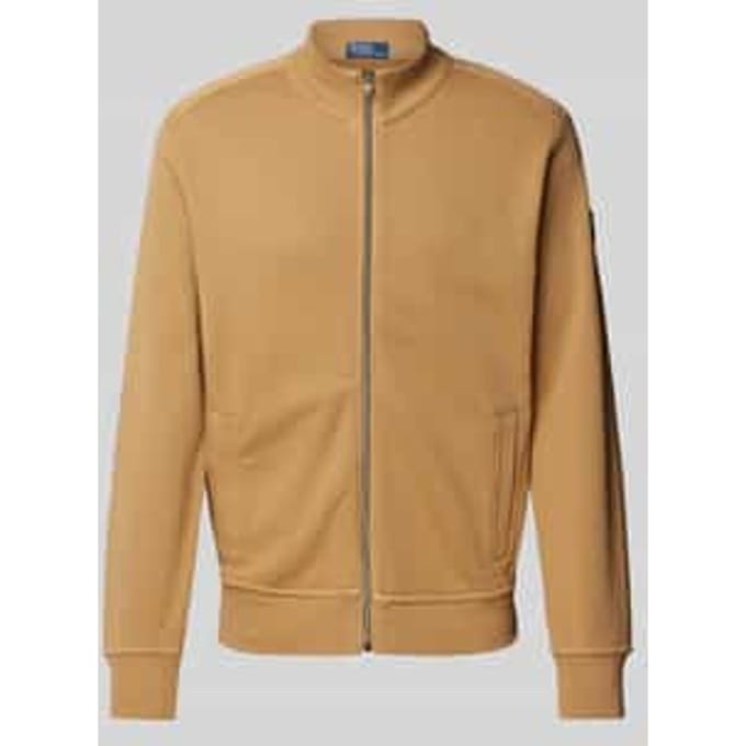 Sweatjack met labeldetail