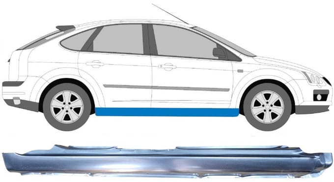 Volledige dorpel voor Ford Focus 2004-2010 / Rechts