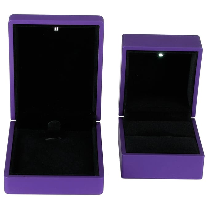 LED Sieraden Display Hanger Ketting Cadeaubox Ringendoos Verloving Bruiloft BenodigdheidPaars