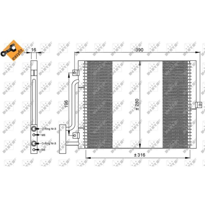 Condensor, airconditioning NRF 35307