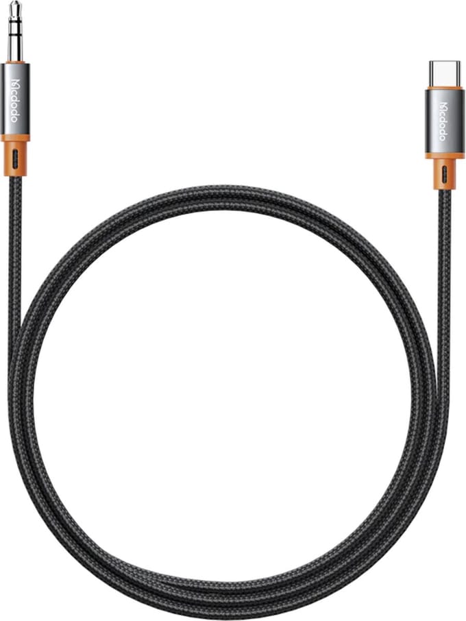 Mcdodo® Adapter Jack 3.5mm naar USB-C - Kabel - AUX - met DAC - 1m