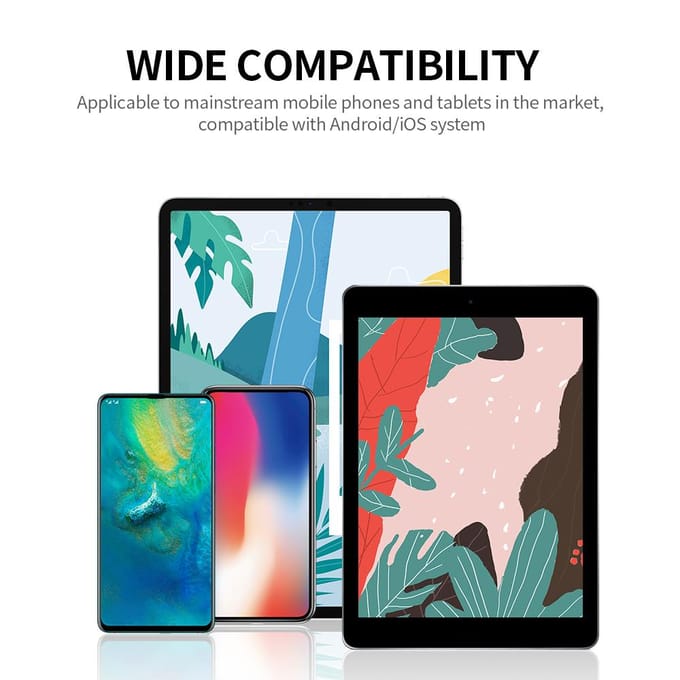 Stylet passif universel, stylet capacitif, toucher sensible, écriture fluide, Compatible avec Android noir