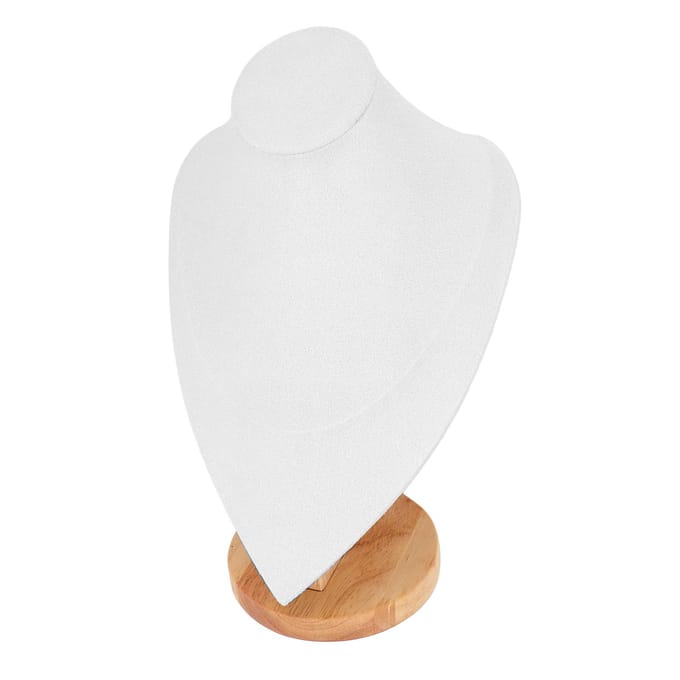 Halsketting Buste Houder Krasbestendig Stabiele Basis Ketting Sieraden Display Stand voor Winkelraam Huis Wit wit
