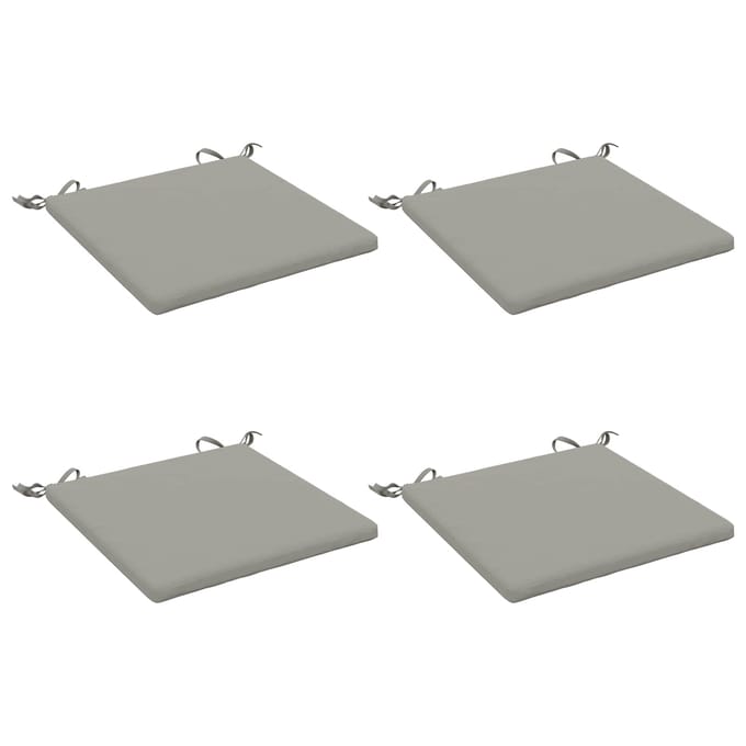 vidaXL - 4-Piece - Zitkussens - SOEST - 4 - st - 100% - Polyester - Grijs