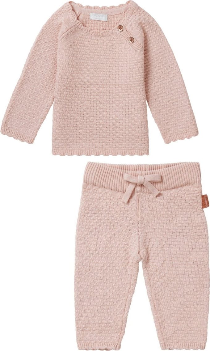 Noppies meisjes set: Pullover Virden en Broek Veraclale Slim Fit Evenig Sand maat 62