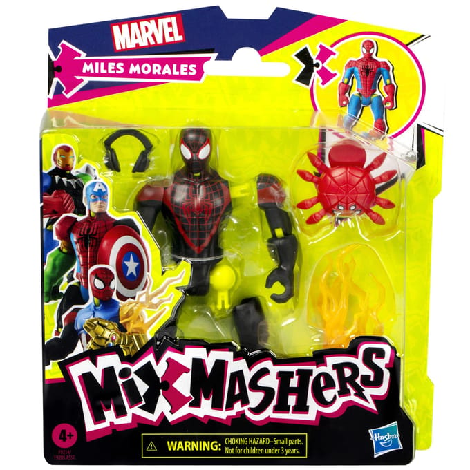 Hasbro Spiderman Miles Morales actiefiguur Mixmashers speelgoed.