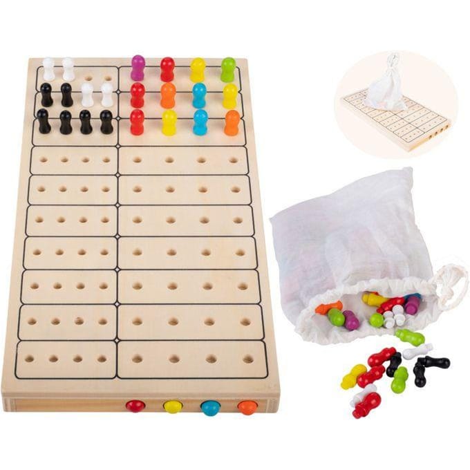 Houten Logic Spel – Code Raden – 2 Spelers – Strategisch Denkspel – Mastermind Variant in Hout – Engelhart
