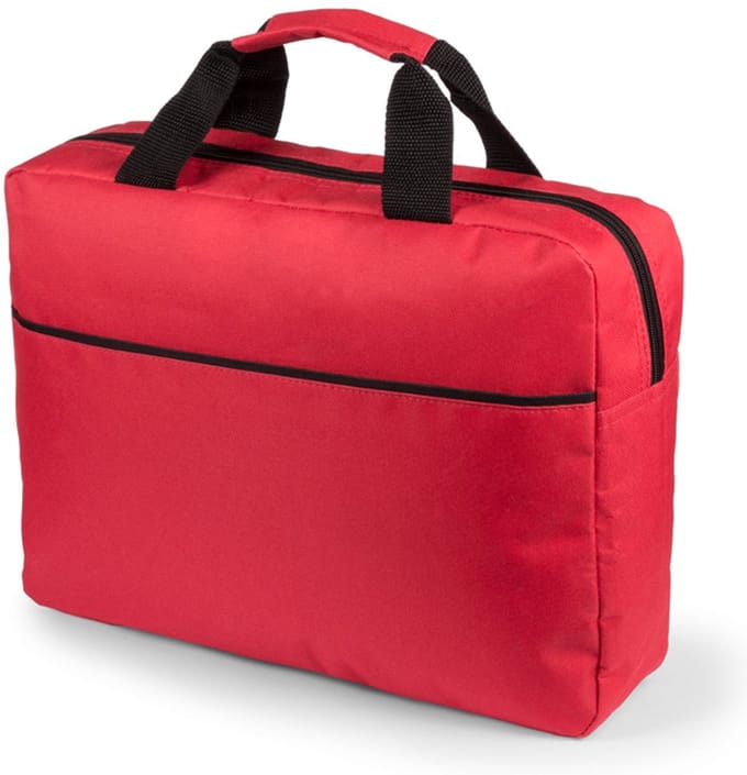 Documententas - rood - aktetas - 1 hoofdvak - 38 x 30 x 9 cm - polyester