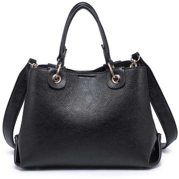 Kassandra & Co - trendy handtas - dubbel handvat - zwart