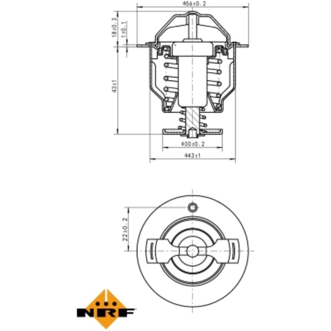 Thermostaat, koelvloeistof NRF 725119