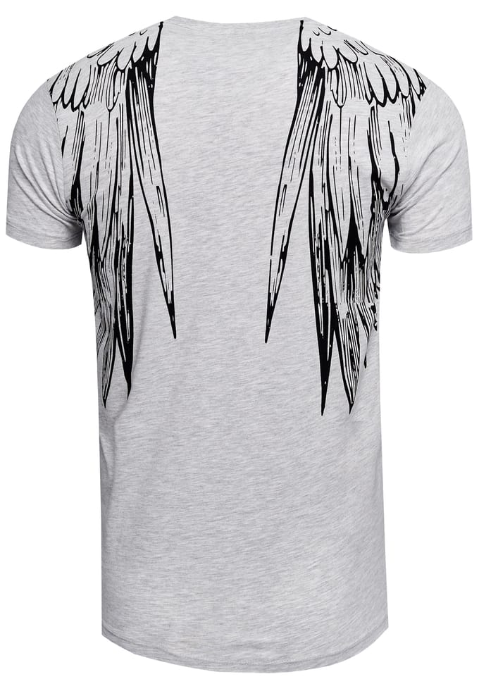 T-shirt met effen Amerikaanse print