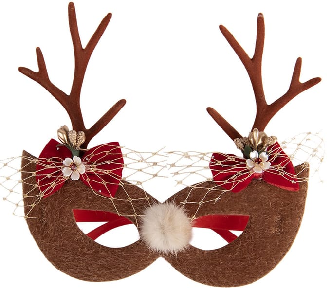 Clayre & Eef Kerstbril 19x4x18 cm Bruin Kunststof