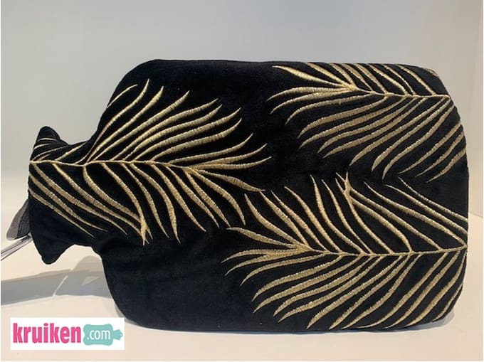 Fashy - Zwart met Goudkleurig Palmblad Warmtekruik
