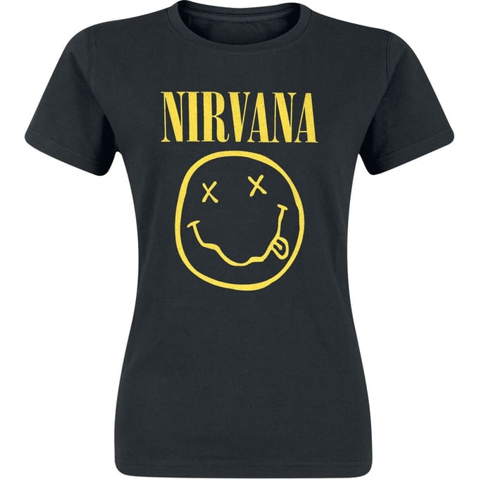 Nirvana T-shirt - Logo - M tot XXL - voor Vrouwen - zwart