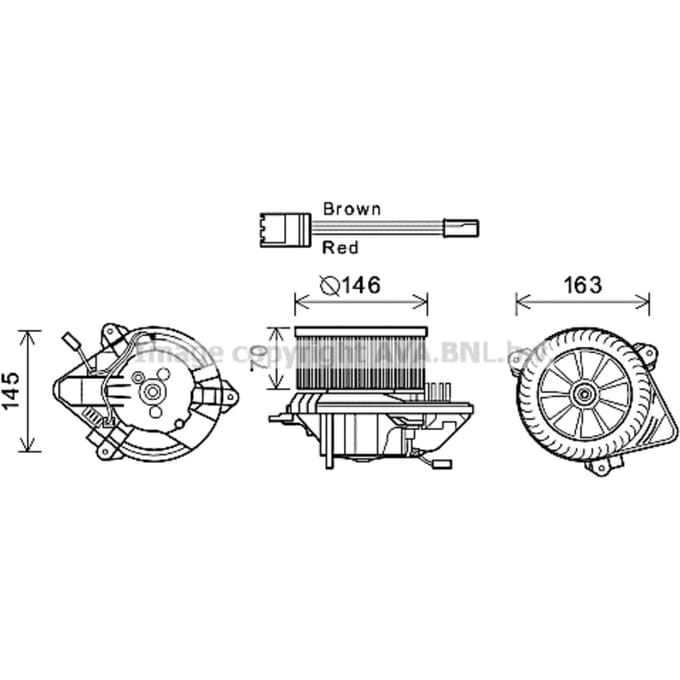 Elektromotor, interieurventilator AVA COOLING CN8294