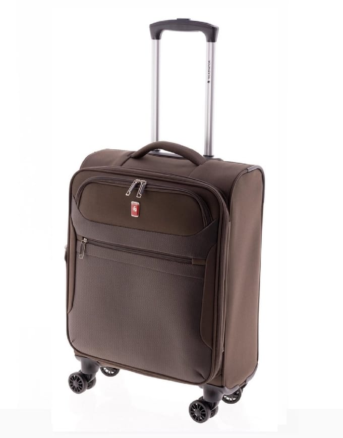 Gladiator 3D Handbagage Koffer - 55 cm - 36/43 liter - Expandable - Bruin