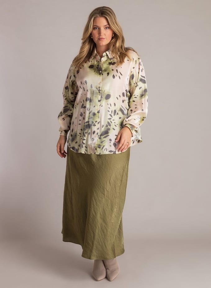 YEST CURVE Jutta Tops - Natural/Multi Colour - maat 1(48)