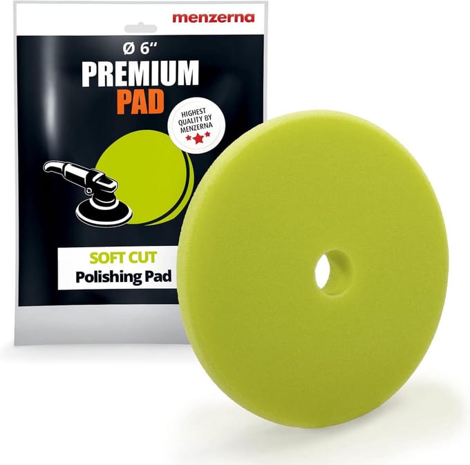 Polijstspons Soft Cut - Schuim Pad - Auto Polijsten - Veiligheidsrand - 150 mm - Groen