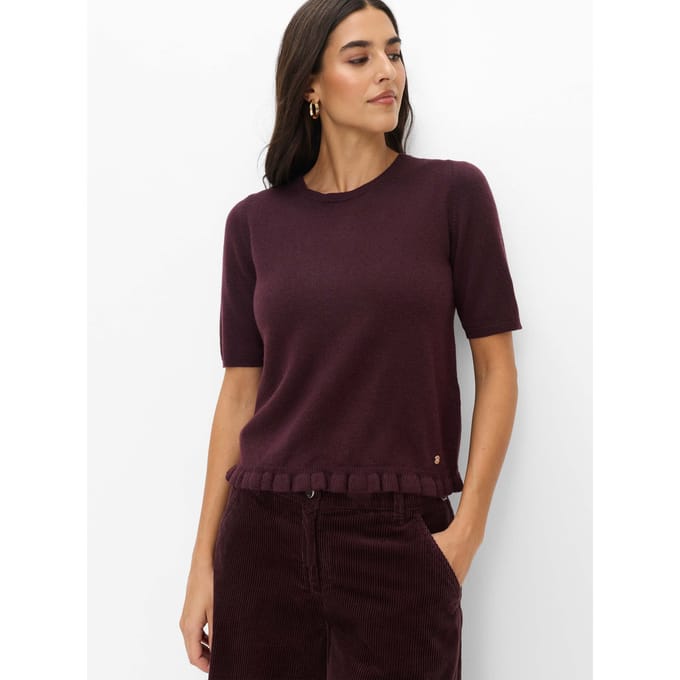 Brax Dames Trui  Style NINA blackberry violet, donkerpaars, maat 48