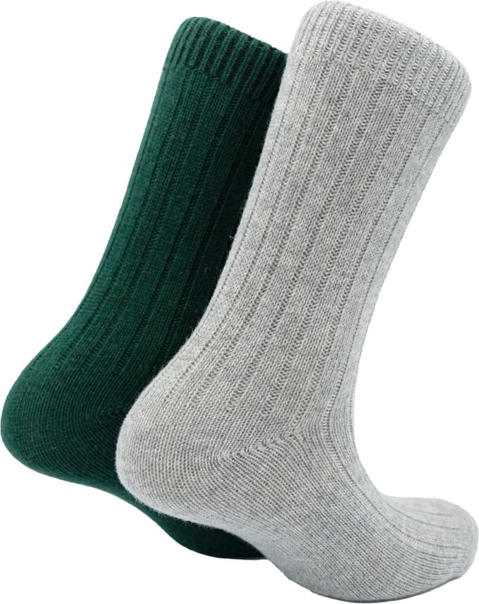 The Sockmaker sokken dames 36-41 - 2-pack Cashmere - duurzaam - Grey and Green
