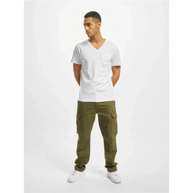 DEF - Vneck Heren Tshirt - L - Wit