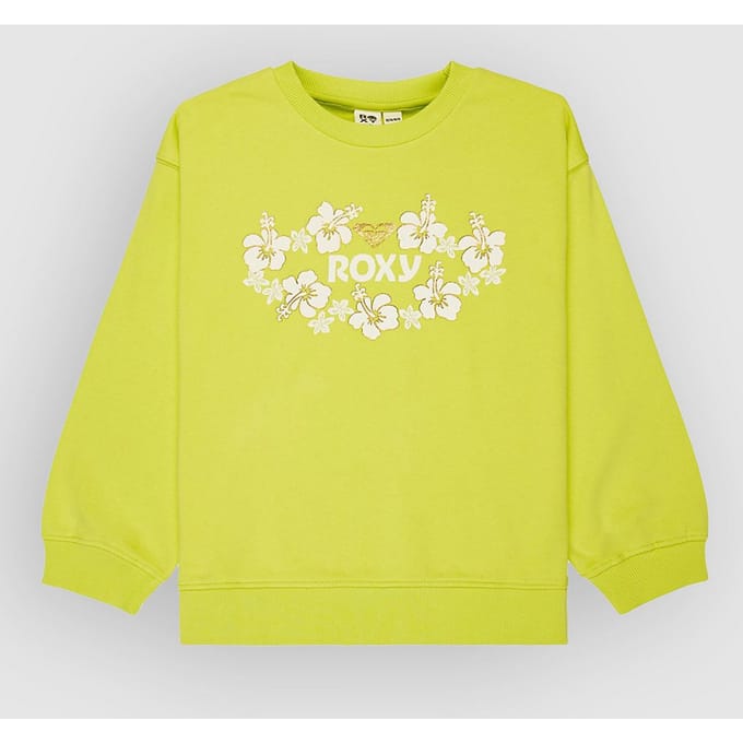 Roxy Morning Hike Terry Rg Sweatshirt Groen,Geel 16 Years Meisje