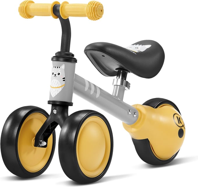 Kinderkraft CUTIE - Loopfietsje - Leerfiets - vanaf 1 jaar - Honing