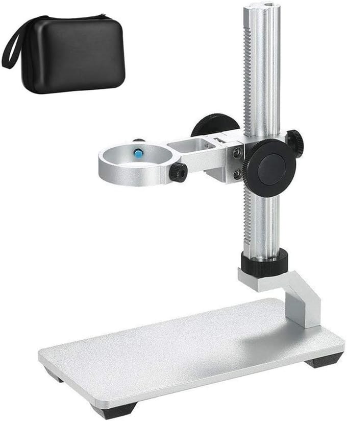 Aluminium Microscoop Standaard voor USB Digitale Camera - Universele Instelbare Ondersteuning voor LCD-schermen tot 1,4 Inch