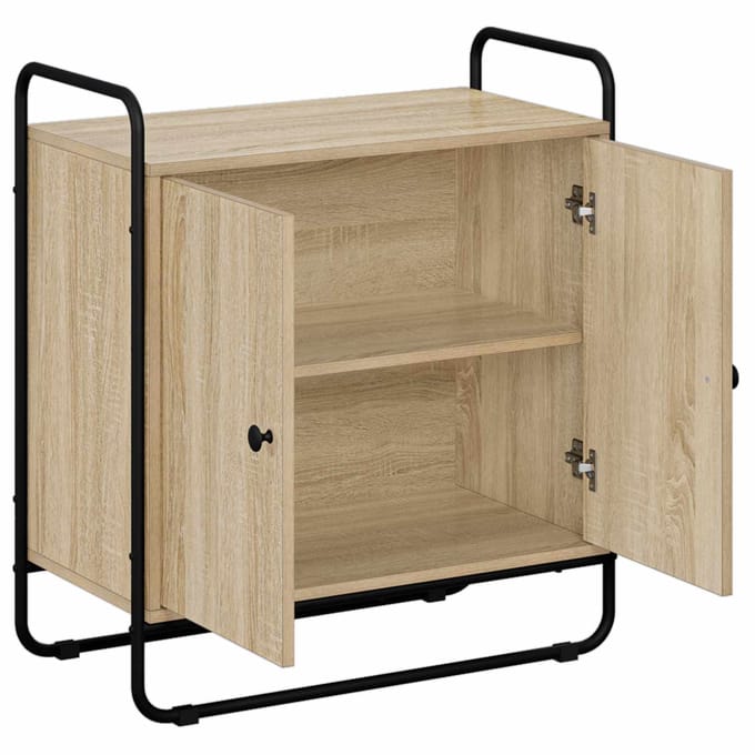 vidaXL - Dressoir - Sonoma - Eiken - 68 - x - 35 - x - 75 - cm - Bewerkt - hout