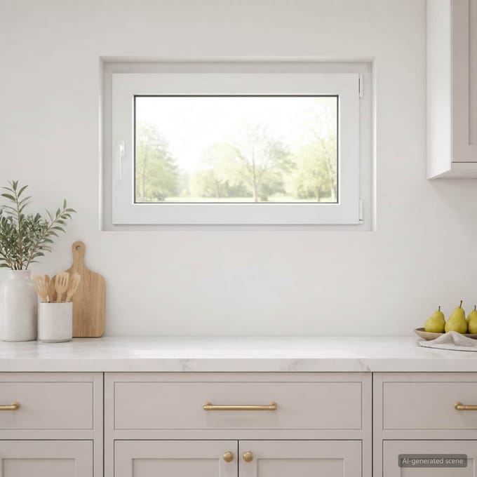 vidaXL - Kleur - binnenkant - kelderraam - Wit - RISOR - 95 - x - 55 - cm