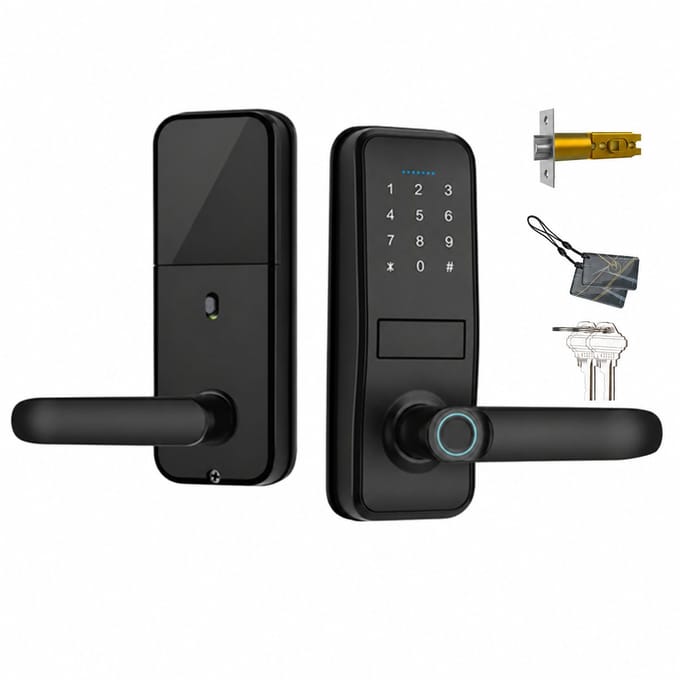 Smart Deurslot met Vingerafdruk - Elektronisch Deurslot Bluetooth Zwart