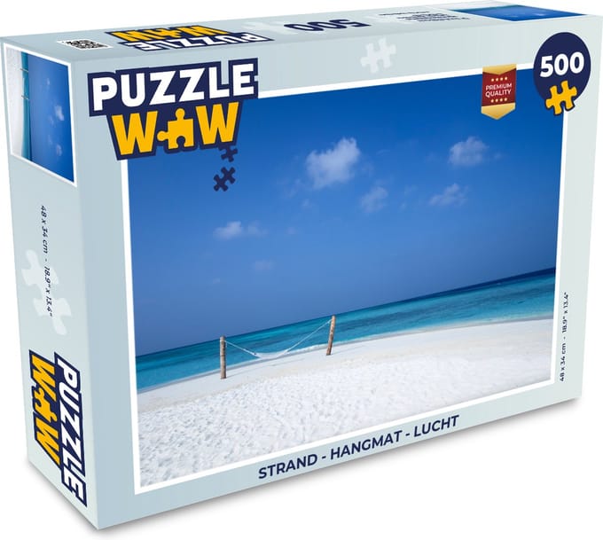 Puzzel Strand - Hangmat - Lucht - Legpuzzel - Puzzel 500 stukjes