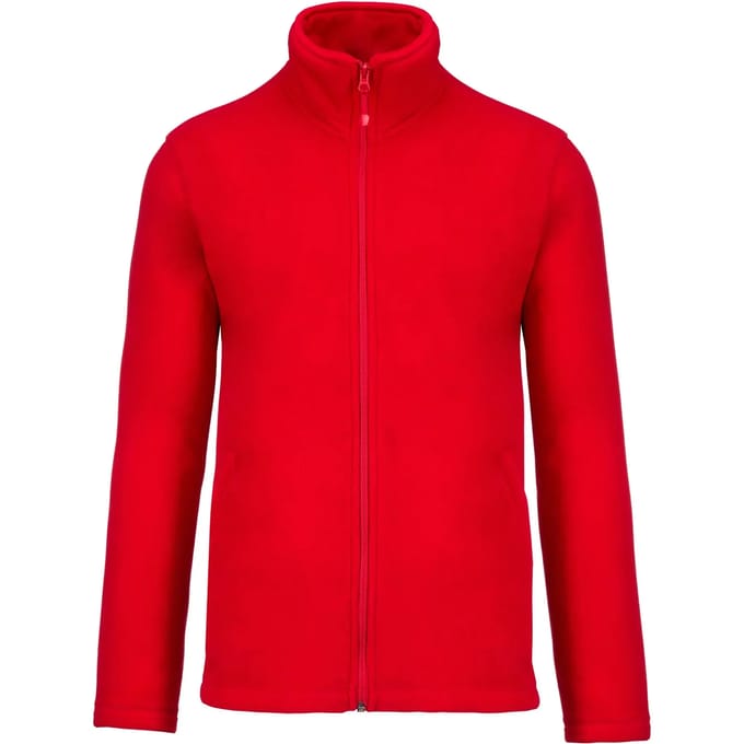 Kariban Microfleece met rits heren K911 - Red - L