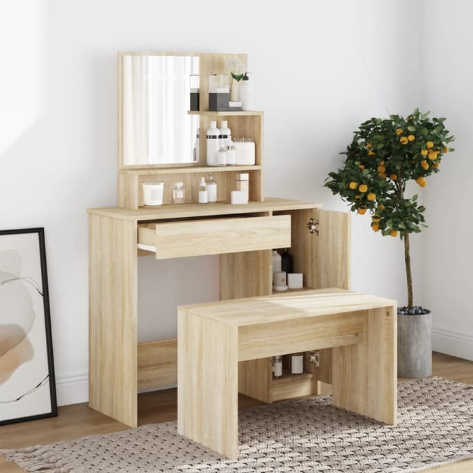 vidaXL - Kaptafelset - 86,5x35x136 - cm - sonoma - eikenkleurig