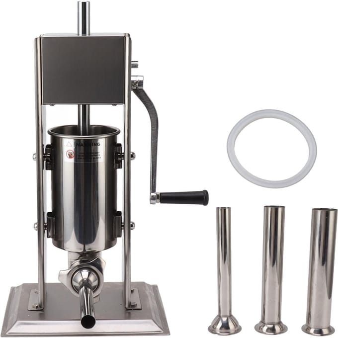 Handmatige Worststopper Maker 2L Roestvrij Staal Verticaal Handgemaakte Worstvulmachine met L black