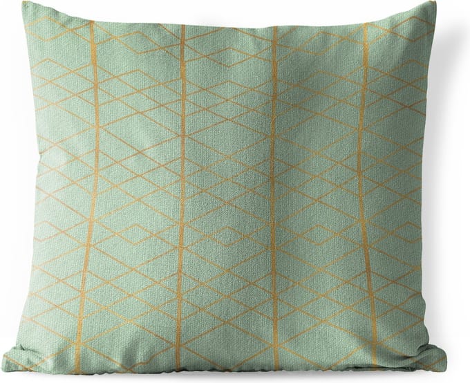 Buitenkussen Weerbestendig - Patroon - Lijn - Luxe - 50x50 cm