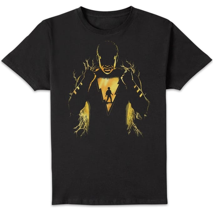 Shazam! Lightning Silhouet t-shirt - Zwart - S