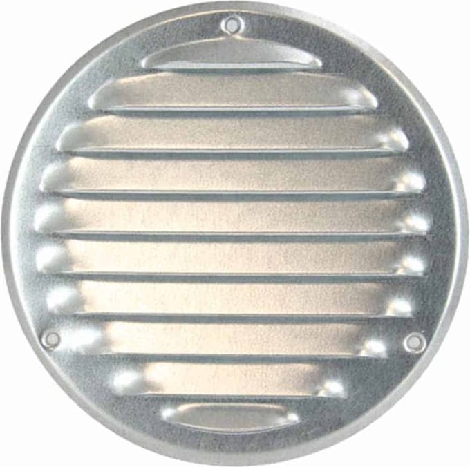 Metalen ventilatierooster rond Ø 125mm zink - MR125ZN