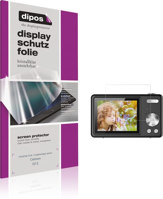 dipos – 4x Beschermfolie geschikt voor Cetoon Q12 | Krasbestendige & heldere Screenprotector Ultra-Thin