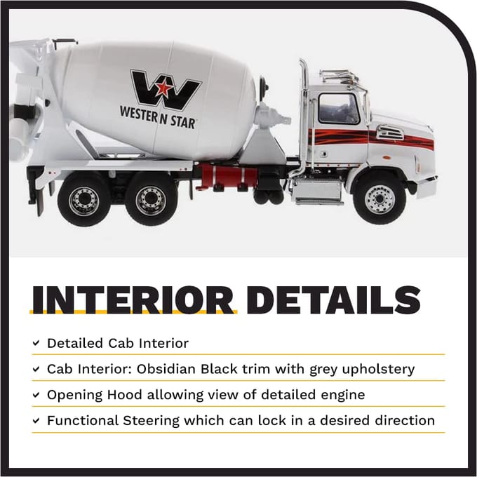 Western Star 4700 - Cement Mixer Truck - 1:50 - Diecast Masters