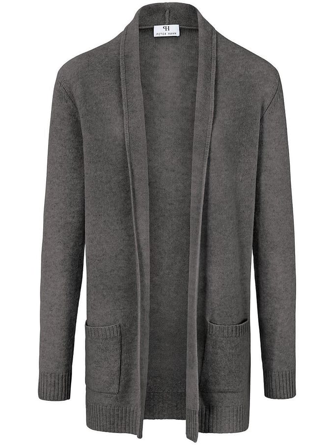 Lang vest 100% scheerwol Van Peter Hahn grijs