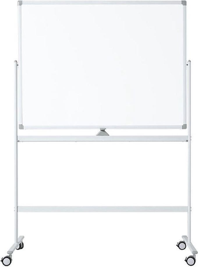 IVOL Verrijdbaar whiteboard - Dubbelzijdig en magnetisch - 120x180 cm - Wit