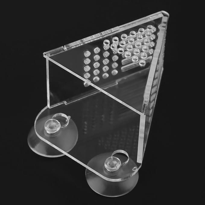 Nourrisseur d'aquarium sûr et durable avec ventouses pour vers de vase, artémias white