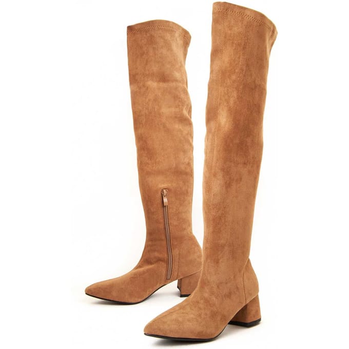 Bota Alta De Tacón Para Mujer.  Montevita  Botavitta2  94637 36 bruin